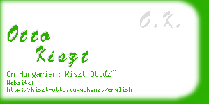 otto kiszt business card